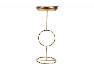 Schaal Stander Tray 13x2,5cm Goud 13x13x H33cm Andere
