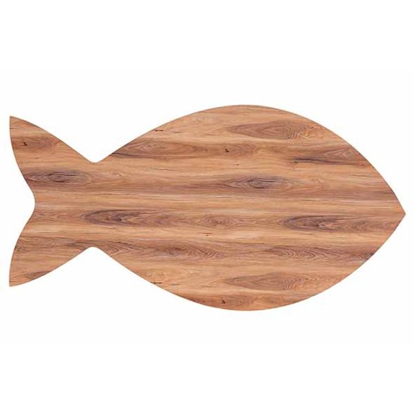 Plank Fish Wood Bruin 60x31,5xh1,5cm Hou T 