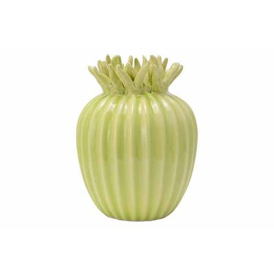 Vaas Artichoke Groen 9x9xh12,2cm Rond Po Rselein  Cosy @ Home