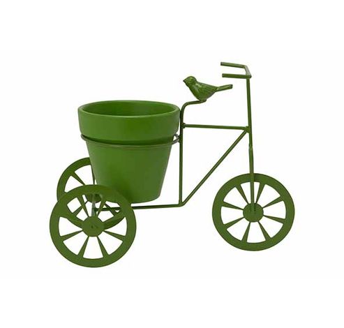 Cachepot Bird Wheelbarrow Powder Coated Vert 28x11xh19cm Autre Metal  Cosy @ Home