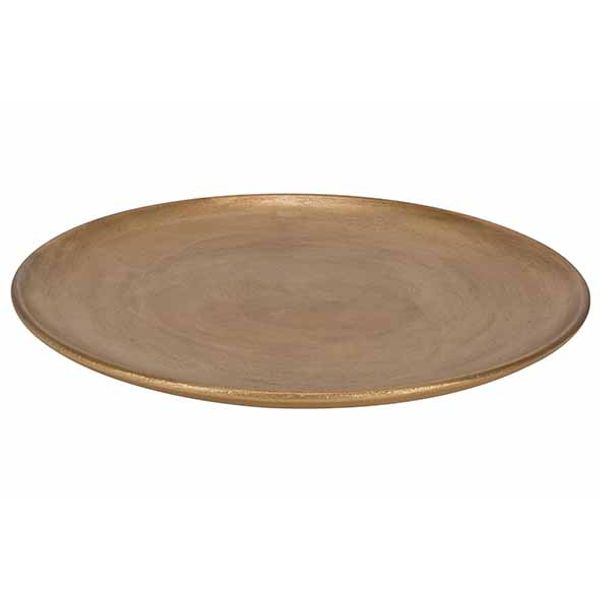 Cosy @ Home Schaal Lovely Goud 39,5x39,5xh3,5cm Rond  Hout