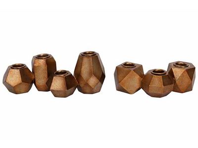 Chandelier Set2 Geometrical Blocks Antiq Ue Gold Laiton 21x8,3xh8cm Polyresin