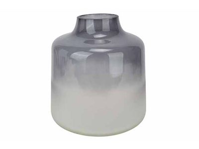 Vase Frosted Bottom Gris 20x20xh21,7cm R Ond Verre