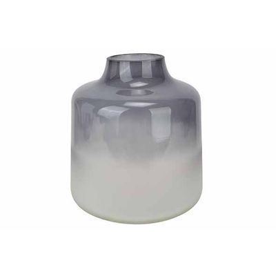 Vase Frosted Bottom Gris 20x20xh21,7cm R Ond Verre  Cosy @ Home