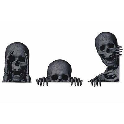 Decosticker Set3 Peeping Skeleton Natuur  34xh44cm  Cosy @ Home