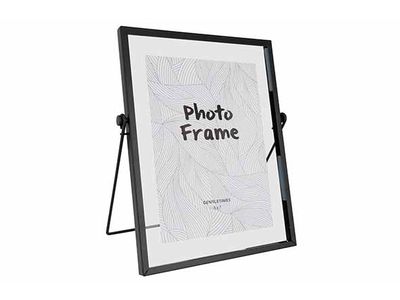 Cadre Portrait Noir 19,2x12xh21,3cm Rect Angle Metal