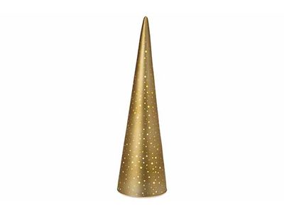 Lamp Led Cone Goud D8xh30cm Glas 