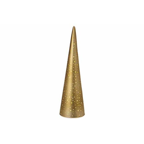 Lamp Led Cone Goud D8xh30cm Glas  