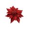 Kerstroos Clip Glitter Rood D18cm  