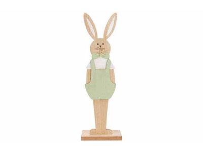 Konijn Boy Flashy Green Overall Grasgroe N 12x5xh37,5cm Langwerpig Hout