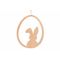 Ei  Hanger Open Rabbit Beige 24x,3xh30cm  Ovaal Hout 