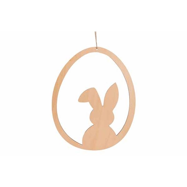 Ei  Hanger Open Rabbit Beige 24x,3xh30cm  Ovaal Hout 