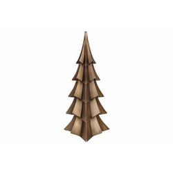 Kerstboom Louis Bruin 11,6x11,4xh26cm La Ngwerpig Polyresin 