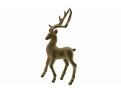 Hert Flocked Groen 18x6xh33cm Kunststof 