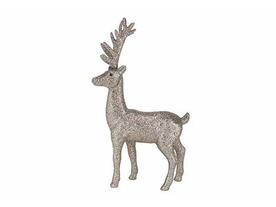 Hert Glitter Groen 18x5xh28cm Kunststof 