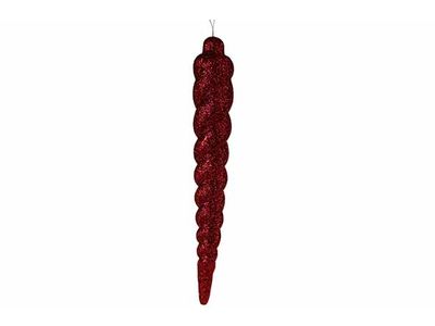 Hanger Cone Glitter Rood 4x4xh25cm Kunst Stof