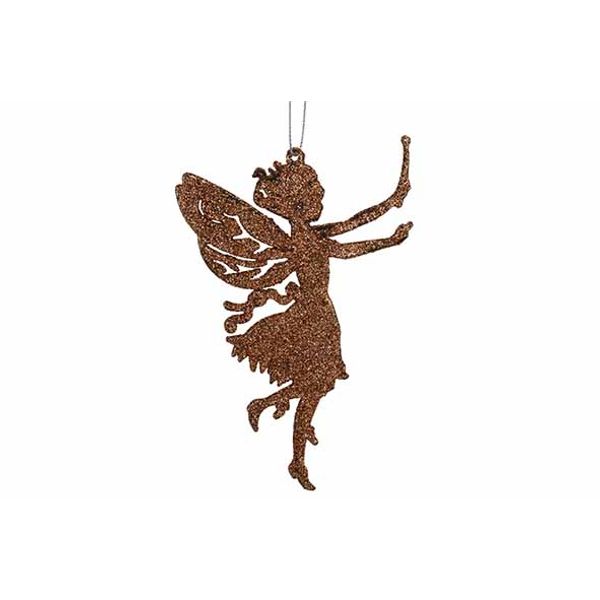 Hanger Elf Glitter Koper 9xh14cm Kunstst Of 