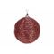 Kerstbal Rope Glitter Roze D8cm Kunststo F 