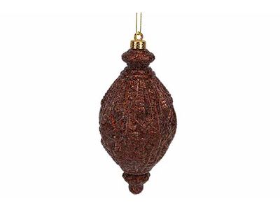 Hanger Drop Glitter Bruin 8x8xh16cm Kuns Tstof