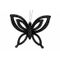 Hanger Butterfly Glitter Zwart 10x2,5xh8 ,5cm Kunststof 