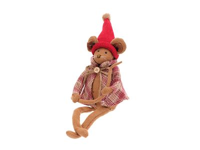 Muis Ass2 Cute Loose Legs Rood 13x13xh27 Cm Andere Foam