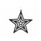 Hanger Star Glitter Zwart 10xh10cm Kunst Stof 