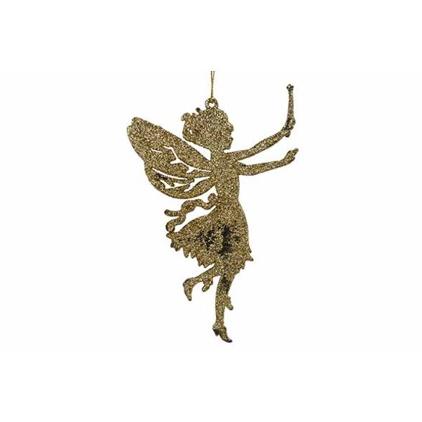 Hanger Elf Glitter Goud 9xh14cm Kunststo F 