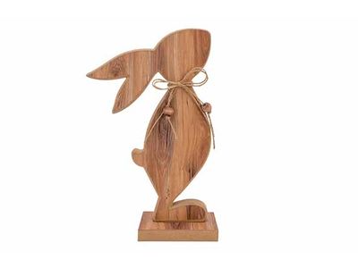 Paashaas Wood Bruin 16x5,5xh26,5cm Hout 