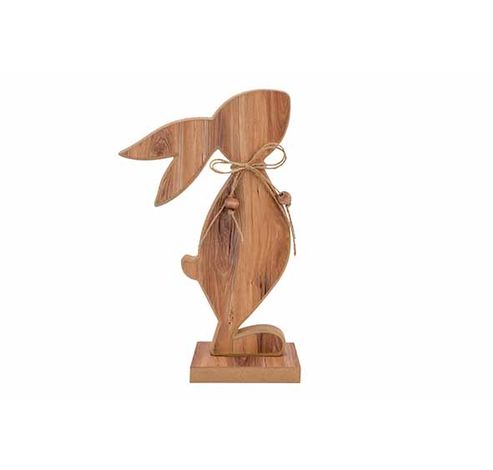 Paashaas Wood Bruin 16x5,5xh26,5cm Hout   Cosy @ Home