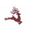 Hanger Deer Glitter Bordeaux 12xh12cm Ku Nststof 