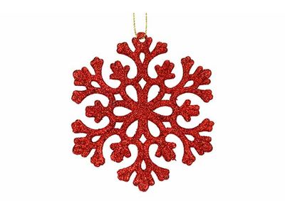 Hanger Flake Glitter Rood 10xh10cm Kunst Stof