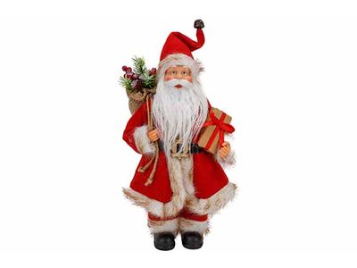 Santa Rood 20x13xh31cm Polyester 