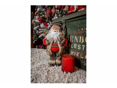 Santa Rood Groen 31x19xh47cm Polyester 