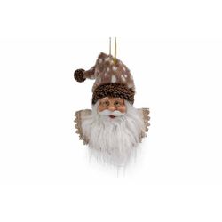 Kerstmanhoofd Hanger Bruinxh28cm Polyest Er 