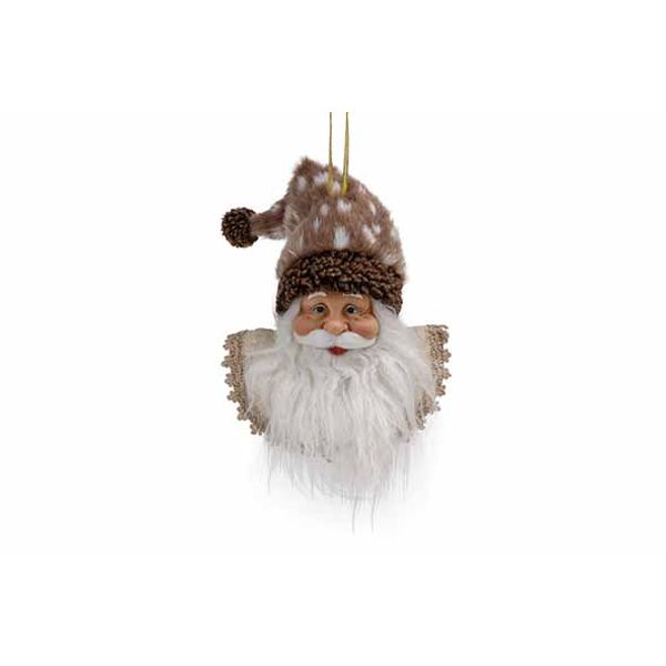 Kerstmanhoofd Hanger Bruinxh28cm Polyest Er 