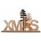 Letterdeco Xmas Natuur 27x4xh16cm Hout  