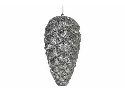 Denappel Hanger Glitter Zilver 10x10xh18 Cm Kunststof