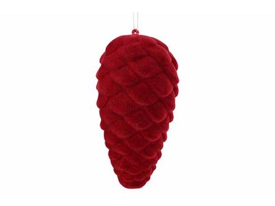 Denappel Hanger Flocked Bordeaux 10x10xh 18cm Kunststof