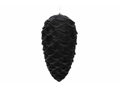 Denappel Hanger Flocked Zwart 14x14xh25c M Kunststof