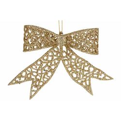 Strik Hanger Glitter Goud 18x3xh13cm Kun Ststof 