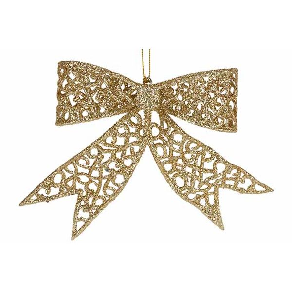 Strik Hanger Glitter Goud 18x3xh13cm Kun Ststof 