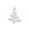 Hanger Kerstboom Glitter Wit 9,5xh12cm K Unststof 