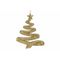 Hanger Kerstboom Glitter Goud 9,5xh12cm Kunststof 