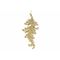 Hanger Leaf Glitter Goud 7xh16cm Ku Nststof 