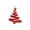 Hanger Kerstboom Glitter Rood 9,5xh12cm Kunststof 