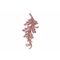 Hanger Leaf Glitter Roze 7xh16cm Kunstst Of 