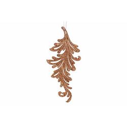 Hanger Leaf Glitter Koper 7xh16cm Kunsts Tof 