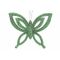 Hanger Butterfly Glitter Groen 10x2,5xh8 ,5cm Kunststof 