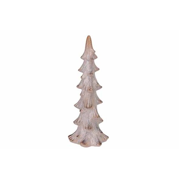 Kerstboom Washed Effect Greige 14x11,5xh 37cm Langwerpig Polyresin 