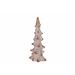 Kerstboom Washed Effect Greige 10,5x8xh2 4cm Langwerpig Polyresin 